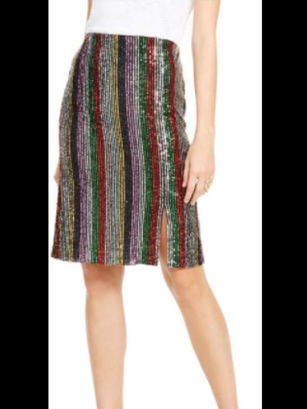 I.N.C Rainbow Sequin Skirt